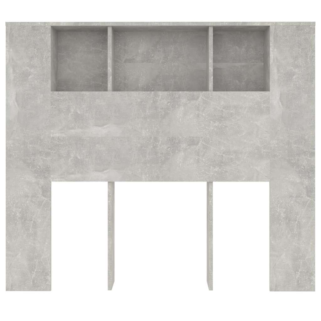 vidaXL Headboard Cabinet | Concrete grey | Engineered wood | Medium 4