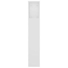 vidaXL Headboard Cabinet White 180x18.5x104.5 cm 5