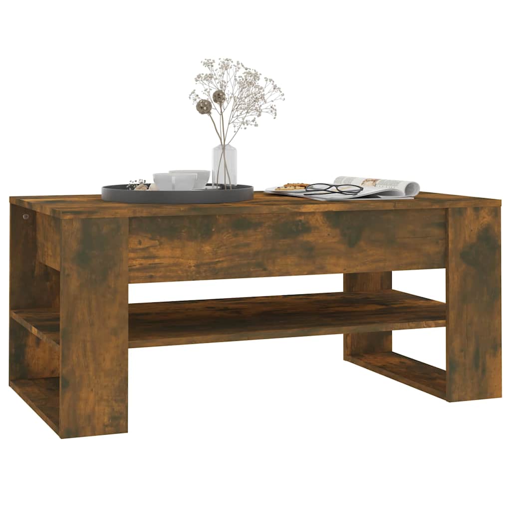 vidaXL Coffee Table | Smoked oak | Engineered wood | Medium | Coffee Table 6