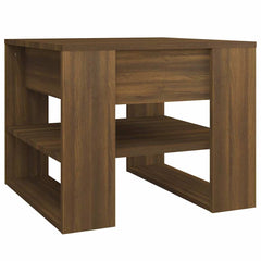 vidaXL Coffee Table | Brown Oak | Engineered Wood | 55.5 x 55 x 45 cm 2