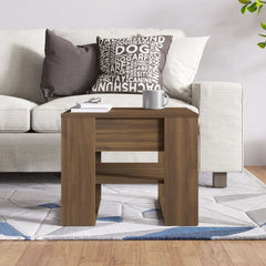 vidaXL Coffee Table | Brown Oak | Engineered Wood | 55.5 x 55 x 45 cm 5