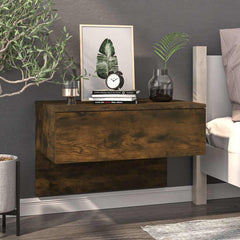 vidaXL Wall-mounted Bedside Cabinets 2 pcs Smoked Oak 3