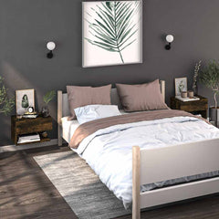 Wall-mounted Bedside Cabinets 2 pcs Smoked oak