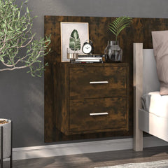 vidaXL Wall-mounted Bedside Cabinets 2 pcs Smoked Oak 3