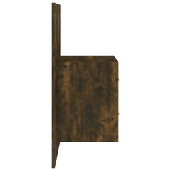 vidaXL Wall-mounted Bedside Cabinets 2 pcs Smoked Oak 6