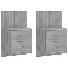 vidaXL Wall-mounted Bedside Cabinets 2 pcs Grey Sonoma 2