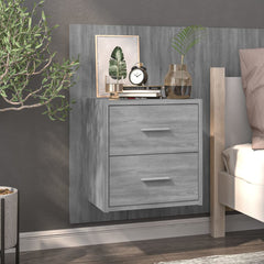 vidaXL Wall-mounted Bedside Cabinets 2 pcs Grey Sonoma 3