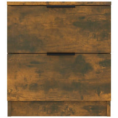 vidaXL Bedside Cabinets 2 pcs Smoked Oak Engineered Wood 6