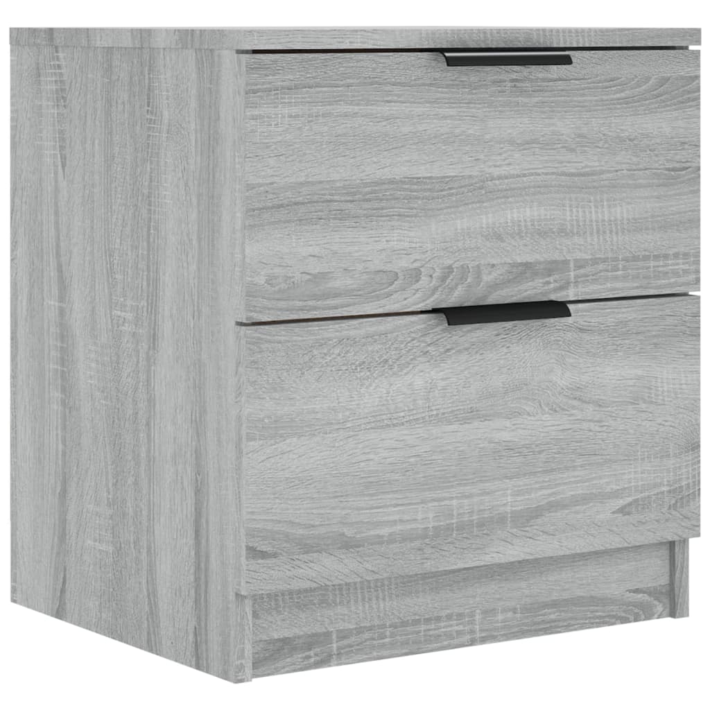 vidaXL Bedside Cabinets 2 pcs Grey Sonoma Engineered Wood 5