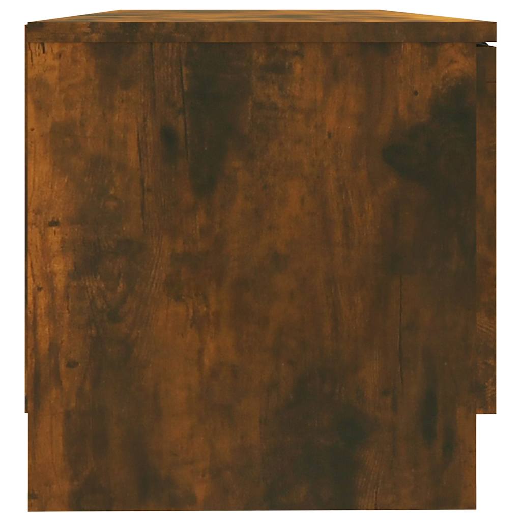 vidaXL TV Cabinet Smoked Oak 80x35x36,5 cm Engineered Wood 6
