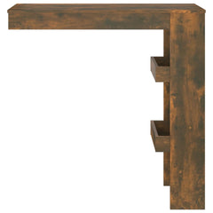 vidaXL Wall Bar Table Smoked Oak 102x45x103.5 cm Engineered Wood 3