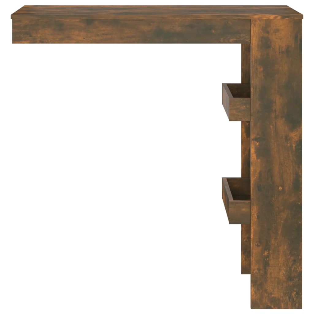 vidaXL Wall Bar Table Smoked Oak 102x45x103.5 cm Engineered Wood 3