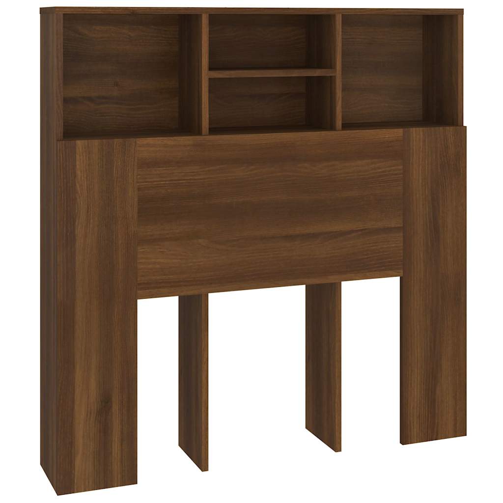 vidaXL Headboard Cabinet | Brown Oak | Engineered Wood | Medium 2