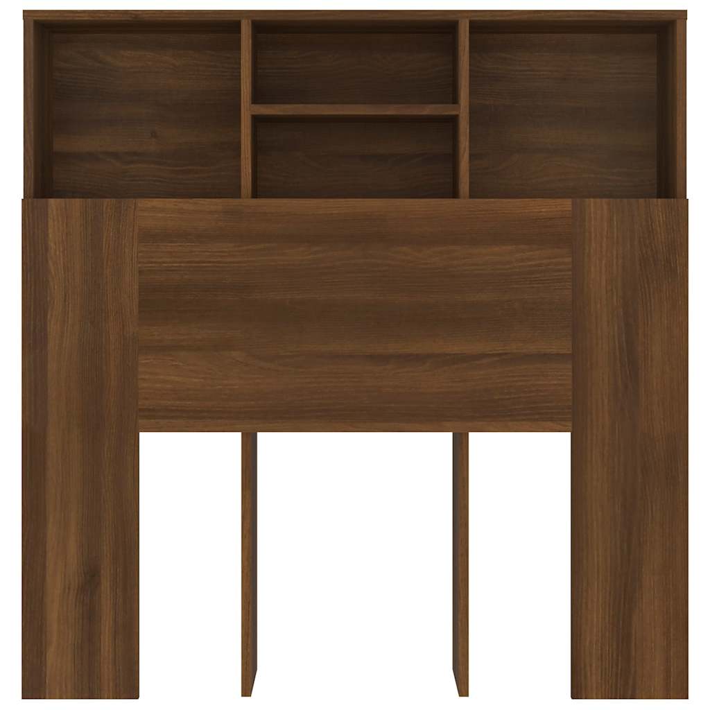 vidaXL Headboard Cabinet | Brown Oak | Engineered Wood | Medium 4