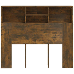 vidaXL Headboard Cabinet | Smoked Oak | Engineered Wood | 120 cm wide 5