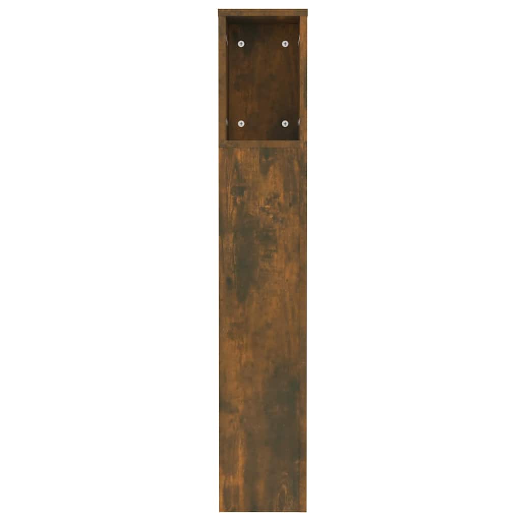 vidaXL Headboard Cabinet Smoked Oak 120x18.5x102.5 cm 5