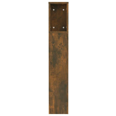 vidaXL Headboard Cabinet Smoked Oak 120x18.5x102.5 cm 5