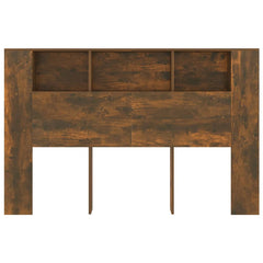 vidaXL Headboard Cabinet Smoked Oak 160x18.5x104.5 cm 4