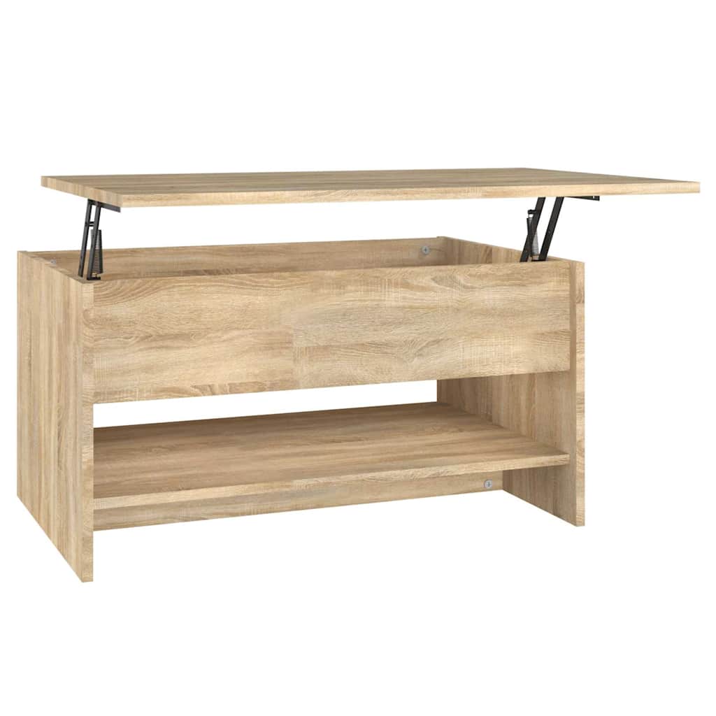 vidaXL Coffee Table | Sonoma oak | Engineered wood | Adjustable Armrests 2