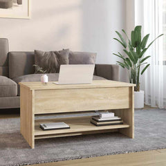 vidaXL Coffee Table | Sonoma oak | Engineered wood | Adjustable Armrests 3