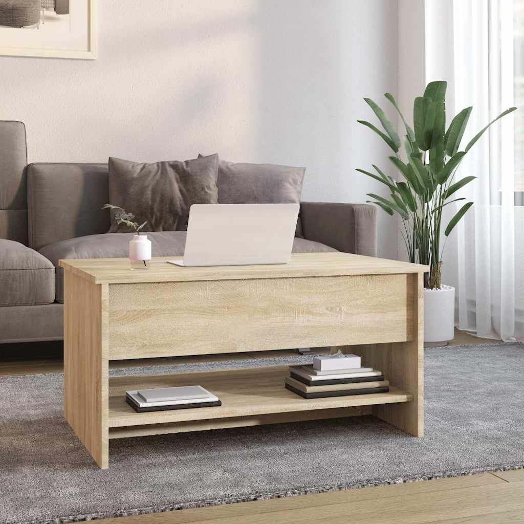 vidaXL Coffee Table | Sonoma oak | Engineered wood | Adjustable Armrests 3