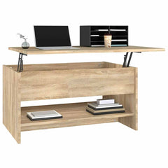 vidaXL Coffee Table | Sonoma oak | Engineered wood | Adjustable Armrests 4