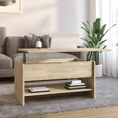 Coffee Table 80x50x40 cm Engineered Wood Width 80 cm Sonoma oak