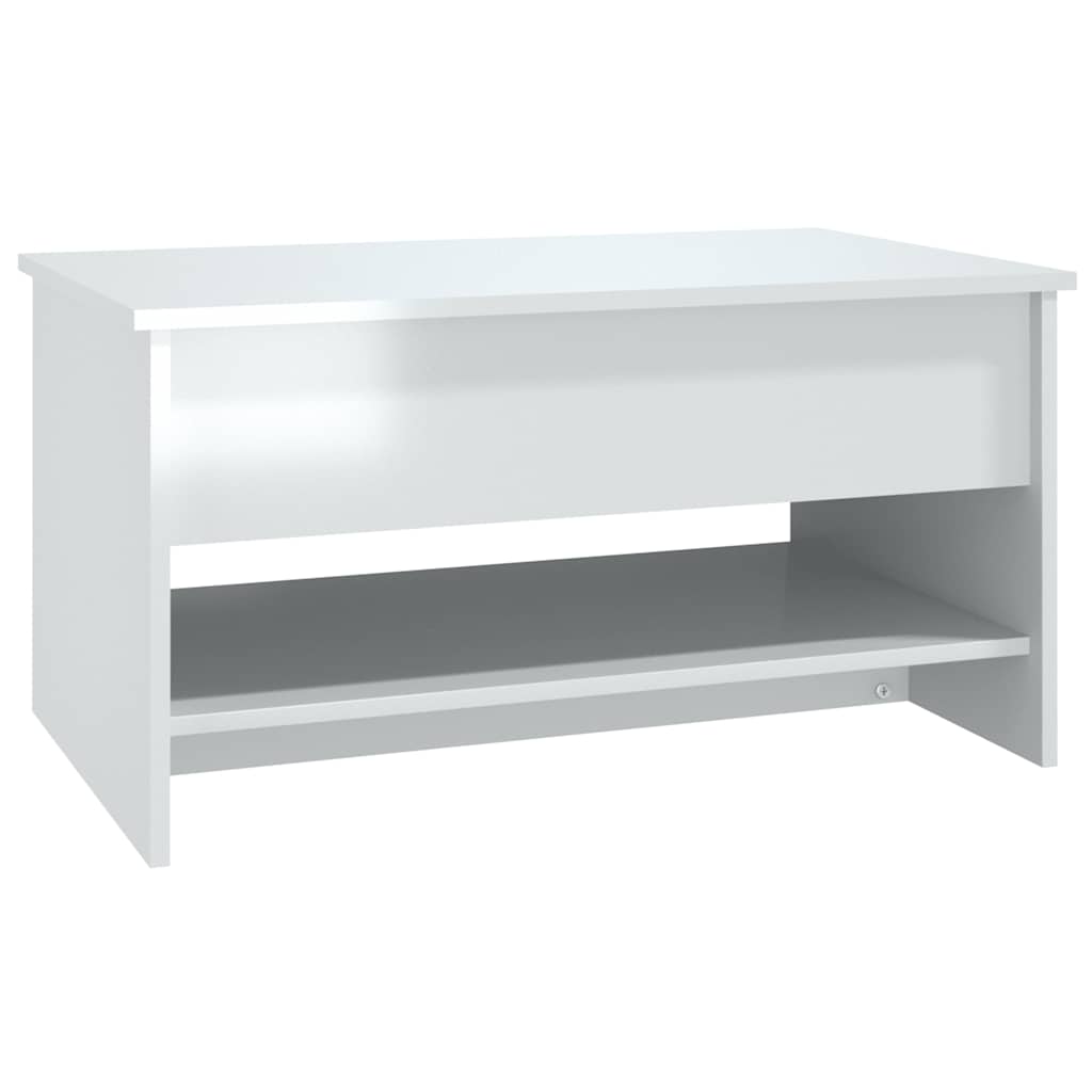vidaXL Coffee Table | High gloss white | Engineered wood | 80 x 50 x 40 cm 5