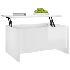 vidaXL Coffee Table | High gloss white | Engineered wood | 80x55.5x41.5 cm 6