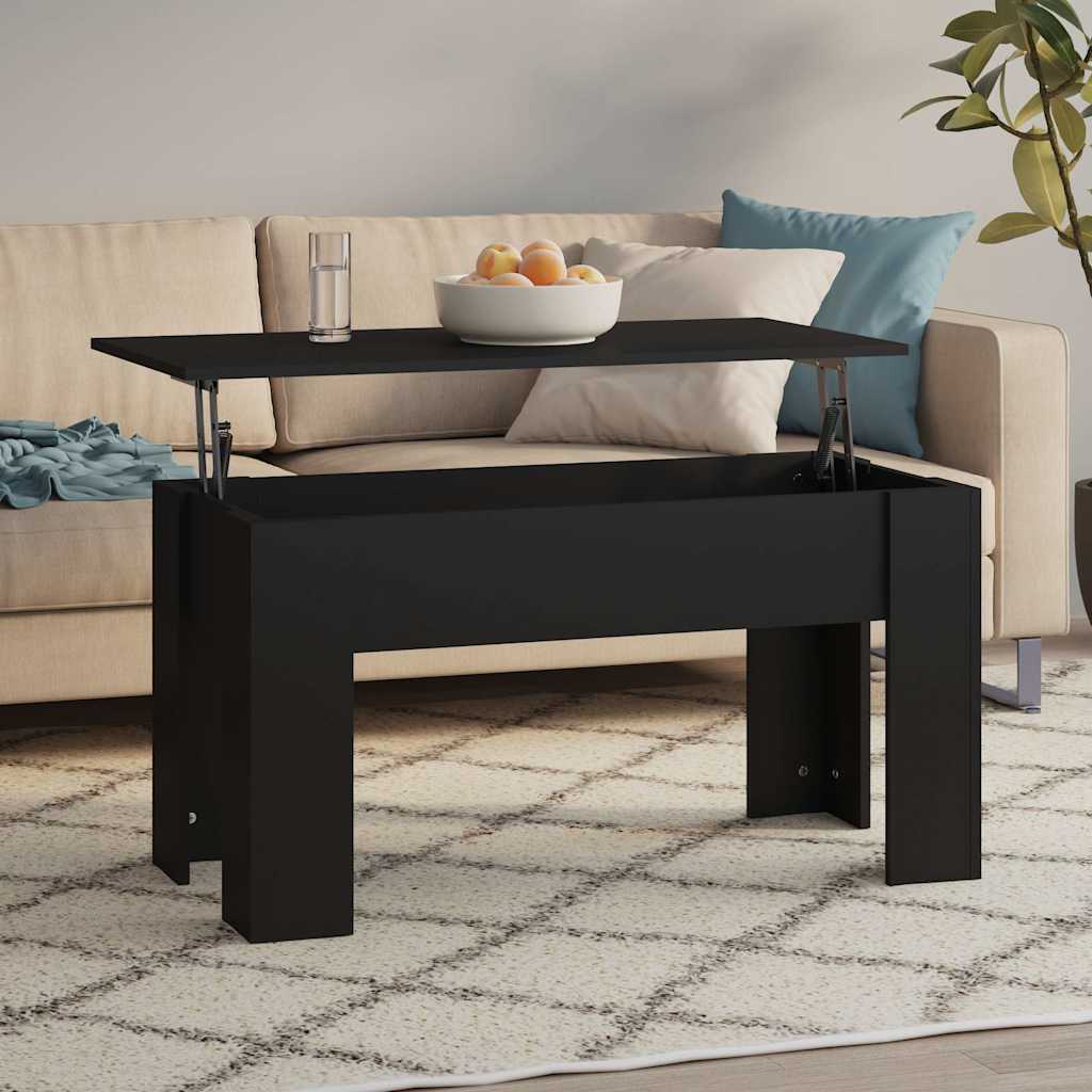vidaXL Coffee Table | Black | Engineered wood | Standard | Adjustable Armrests 1
