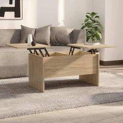 Coffee Table 80x50x42,5 cm Engineered Wood Width 80 cm Sonoma oak 50 cm
