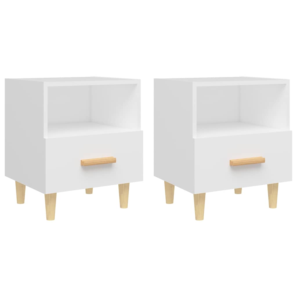 vidaXL Bedside Cabinet | Set of 2 | White 2