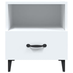 vidaXL Bedside Cabinet White Engineered Wood 3