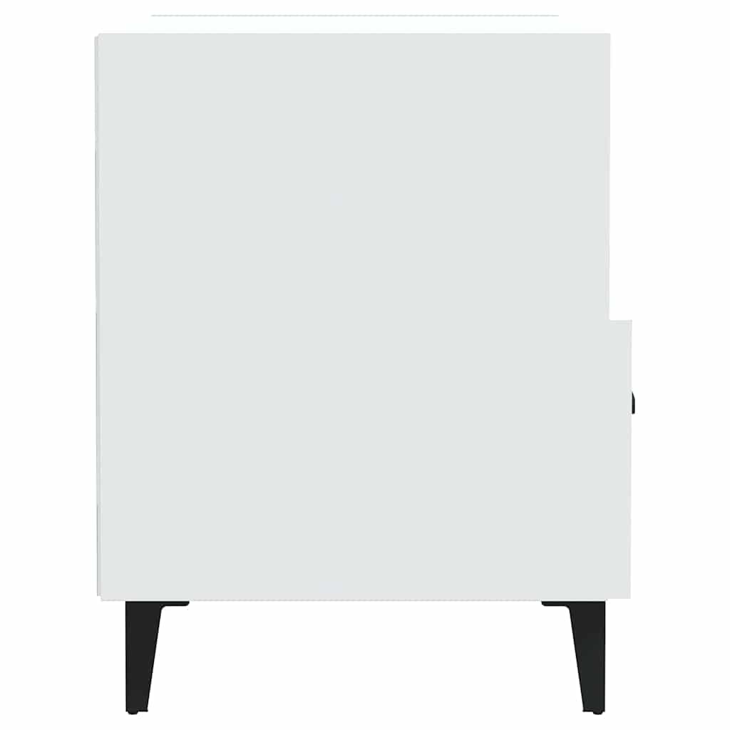 vidaXL Bedside Cabinet White Engineered Wood 4