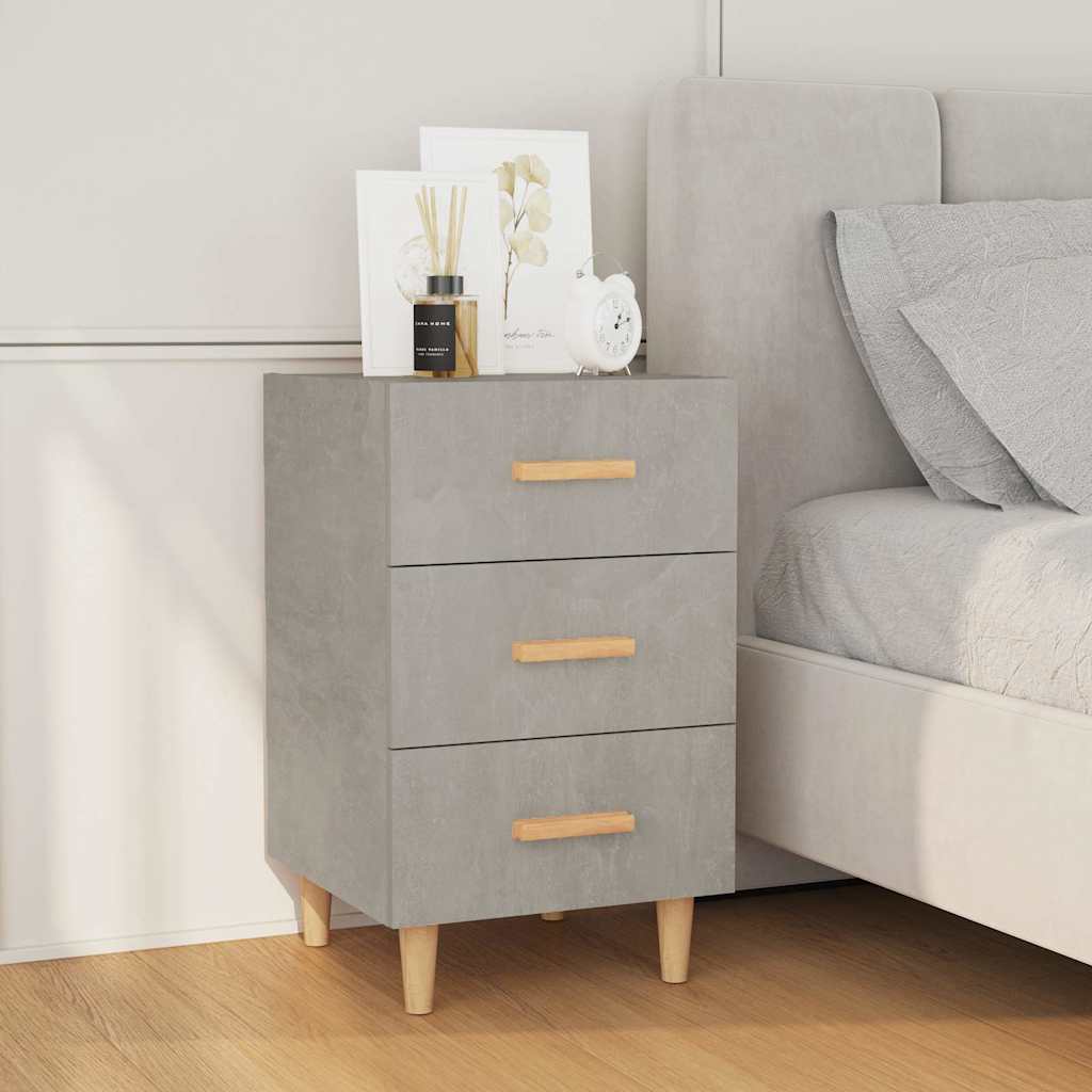 vidaXL Bedside Cabinet | Concrete Grey | Engineered Wood | Medium 1