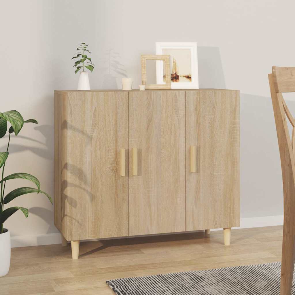 Sideboard 90x34x80 cm Engineered Wood Sonoma oak