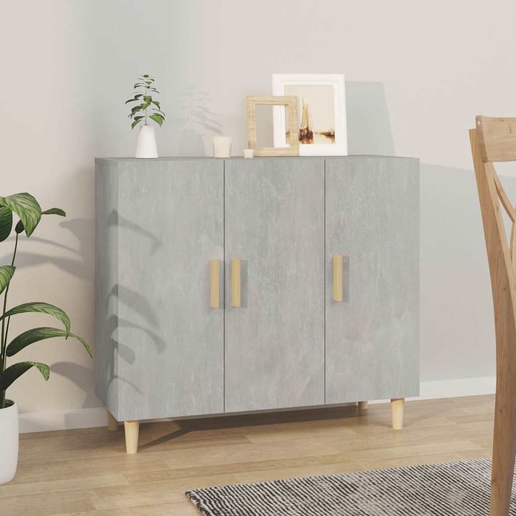 Sideboard 90x34x80 cm Engineered Wood Concrete grey