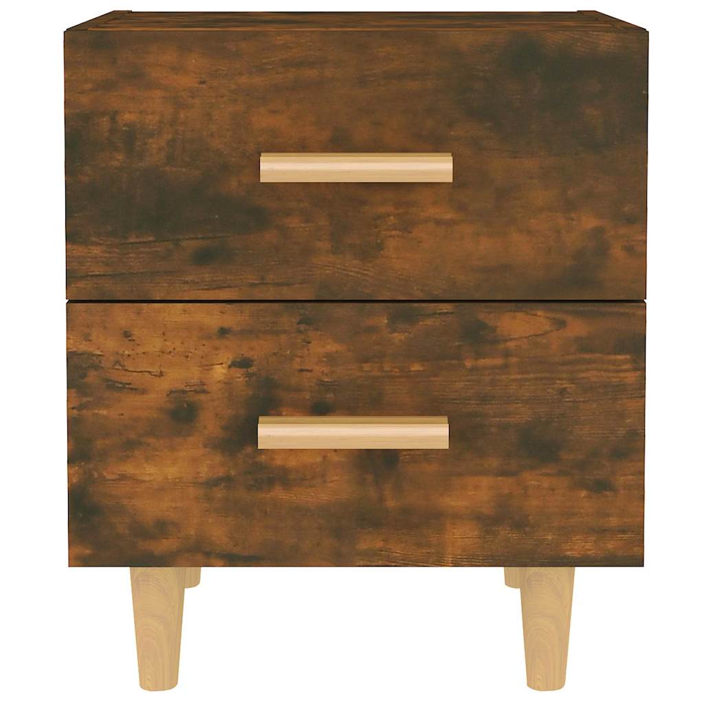 vidaXL Bed Cabinet | Set of 2 | Smoked Oak 3