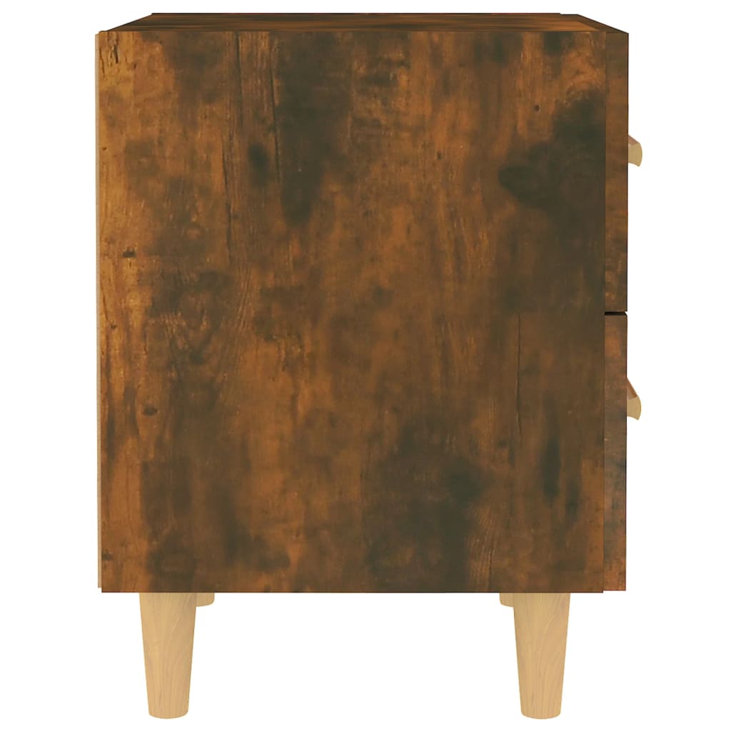 vidaXL Bed Cabinet | Set of 2 | Smoked Oak 4