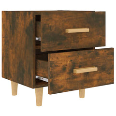 vidaXL Bed Cabinet | Set of 2 | Smoked Oak 5