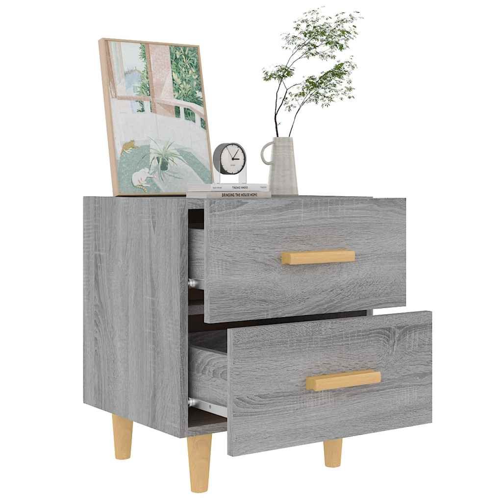 vidaXL Bed Cabinet Grey Sonoma 40x35x47.5 cm 6