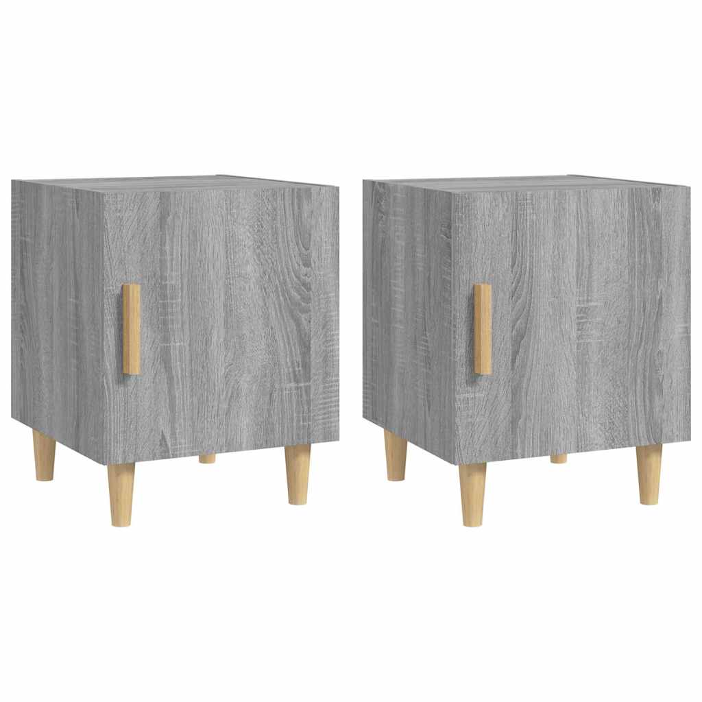 vidaXL Bedside Cabinet | Set of 2 | Grey Sonoma | Engineered Wood | 40x40x50 cm 2