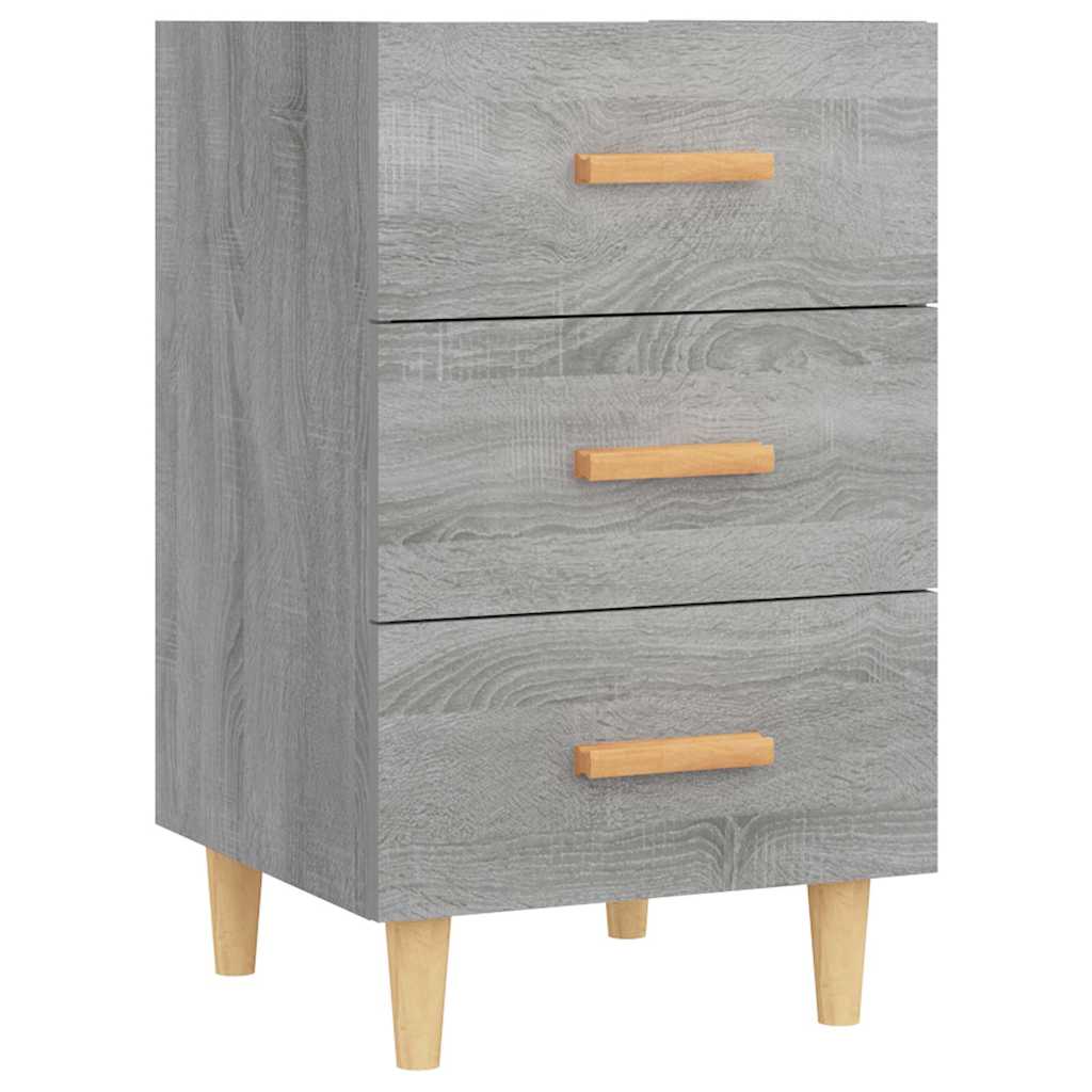 vidaXL Bedside Cabinet Grey Sonoma 40x40x66 cm Engineered Wood 2