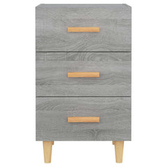 vidaXL Bedside Cabinet Grey Sonoma 40x40x66 cm Engineered Wood 4
