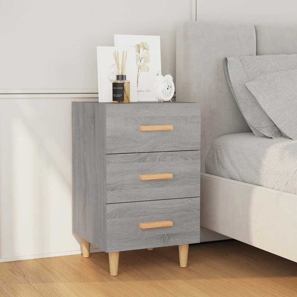 vidaXL Bedside Cabinet Grey Sonoma 40x40x66 cm Engineered Wood 1