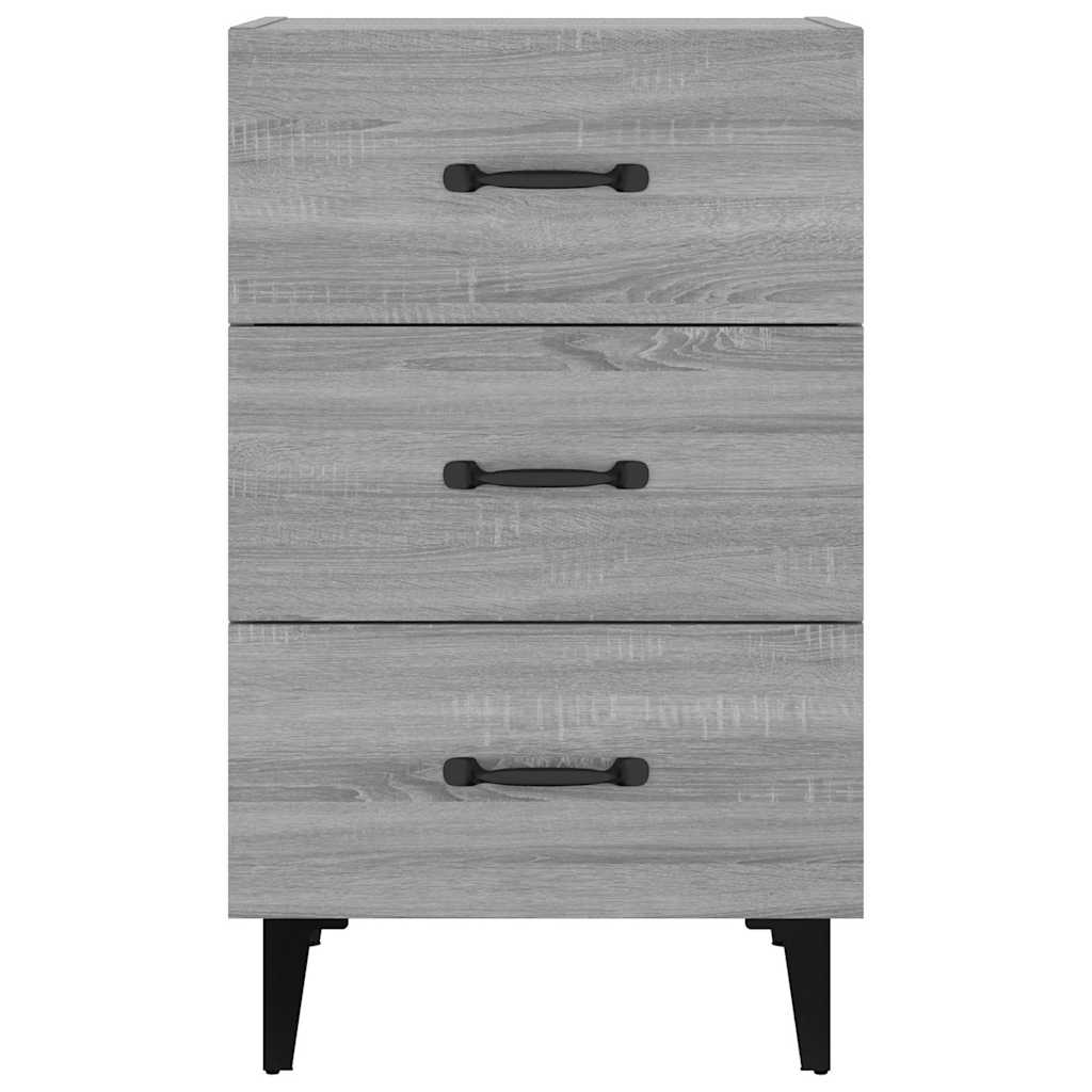 vidaXL Bedside Cabinet Grey Sonoma 40x40x66 cm Engineered Wood 3