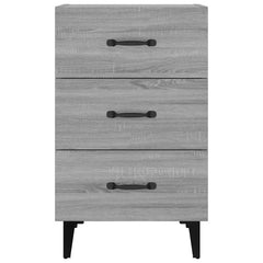 vidaXL Bedside Cabinet Grey Sonoma 40x40x66 cm Engineered Wood 3