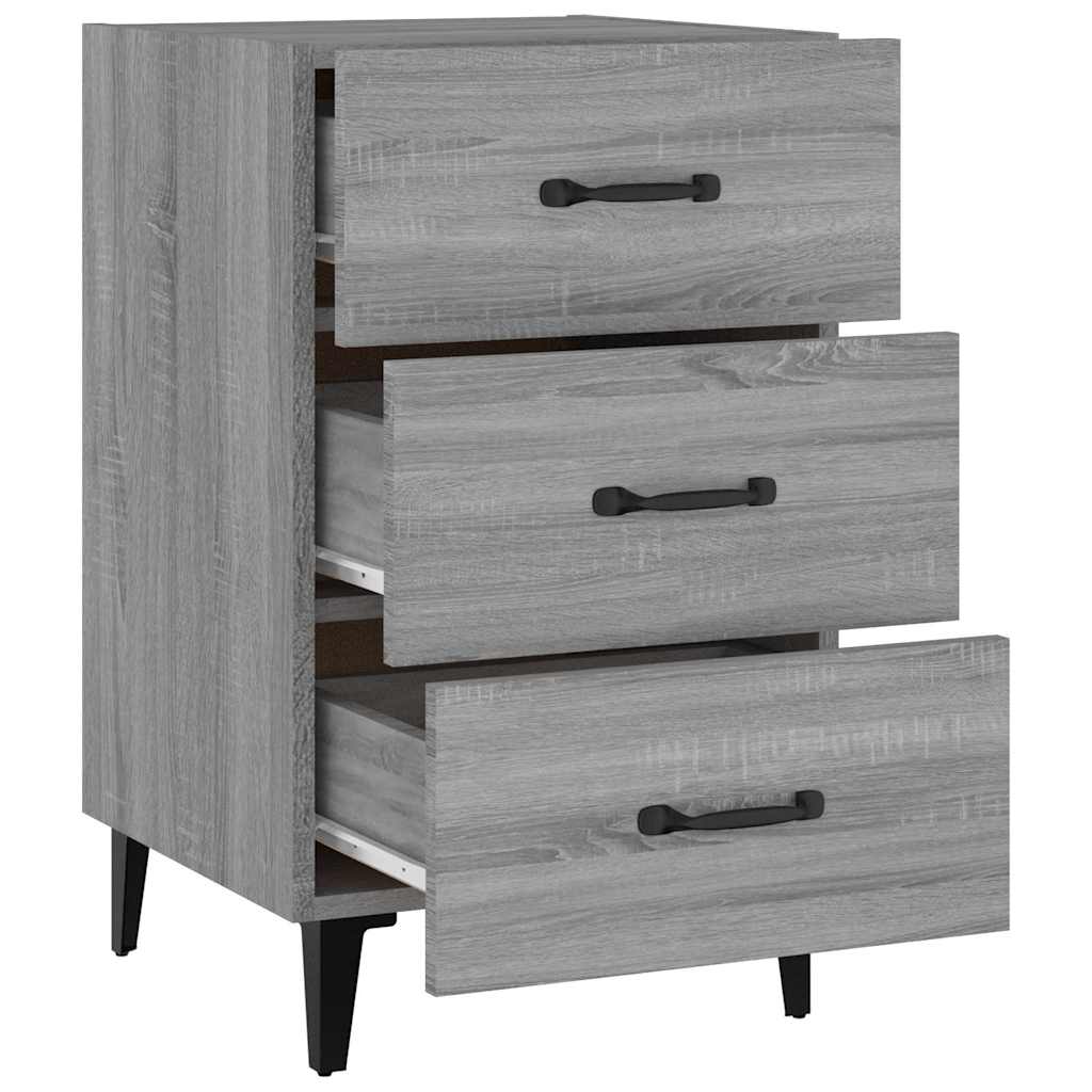 vidaXL Bedside Cabinet Grey Sonoma 40x40x66 cm Engineered Wood 5