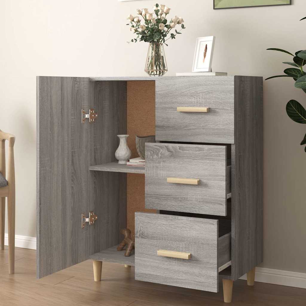 vidaXL Sideboard | Grey Sonoma | Engineered Wood | Medium | Sideboard 3