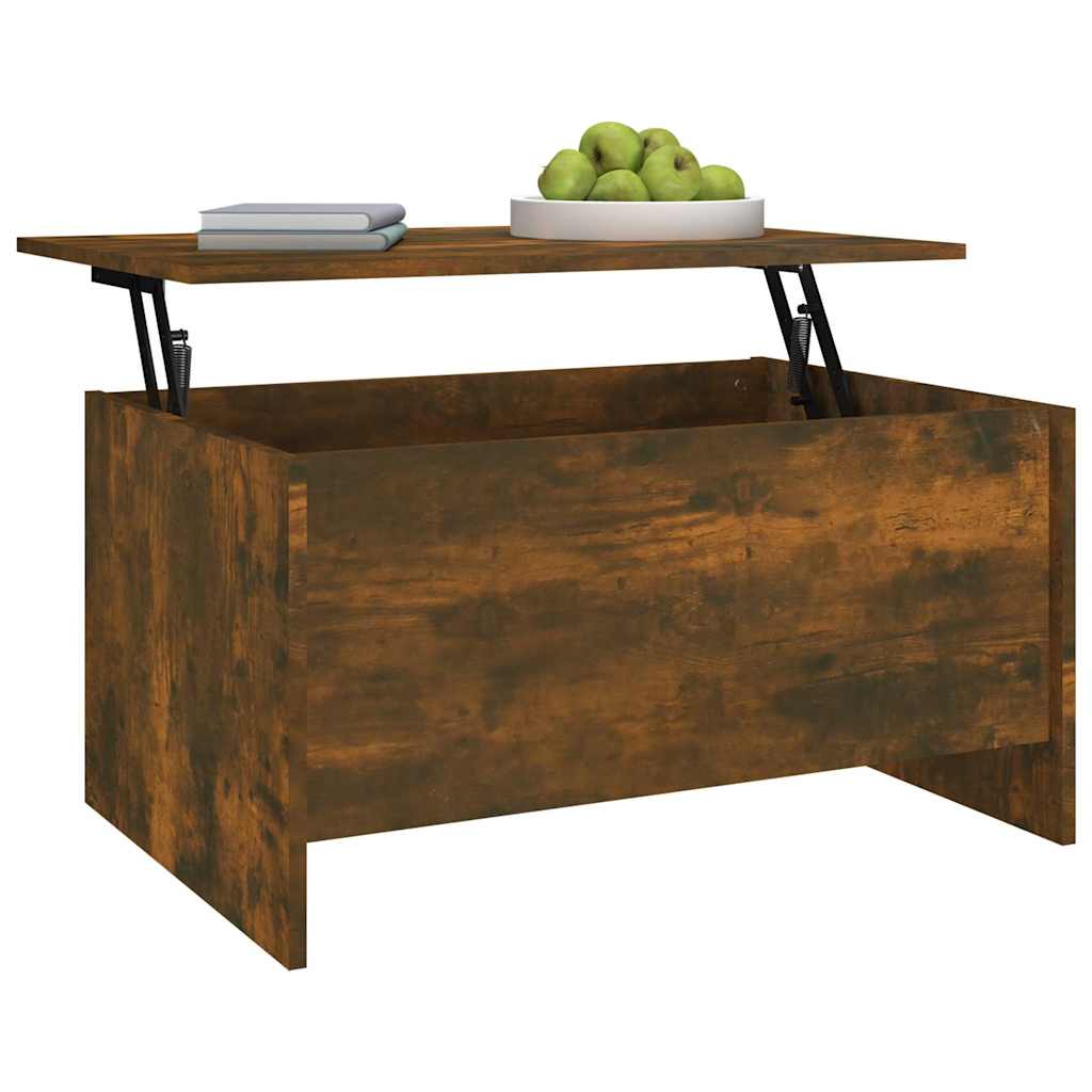 vidaXL Coffee Table | Smoked Oak | Engineered Wood | 80x55.5x41.5 cm 6